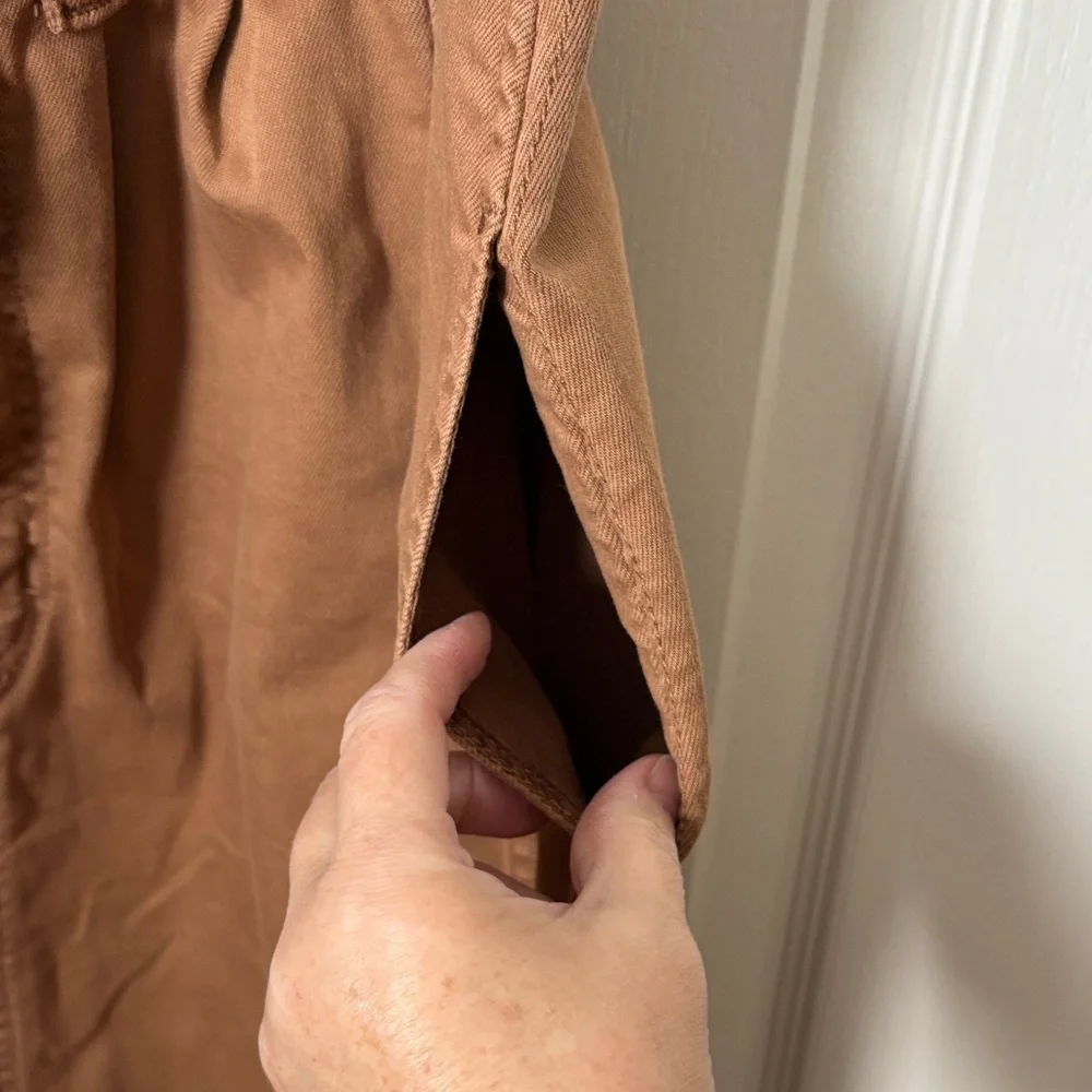 Listicle Asymmetrical Brown Tulip Hem Skirt